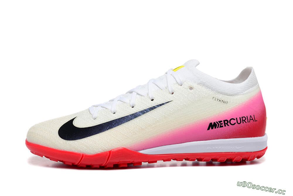 Men's Nike Air Zoom Mercurial Vapor 16 Elite TF Artificial Turf Low-Tops Football Shoes - Beige/Black/Pink 0