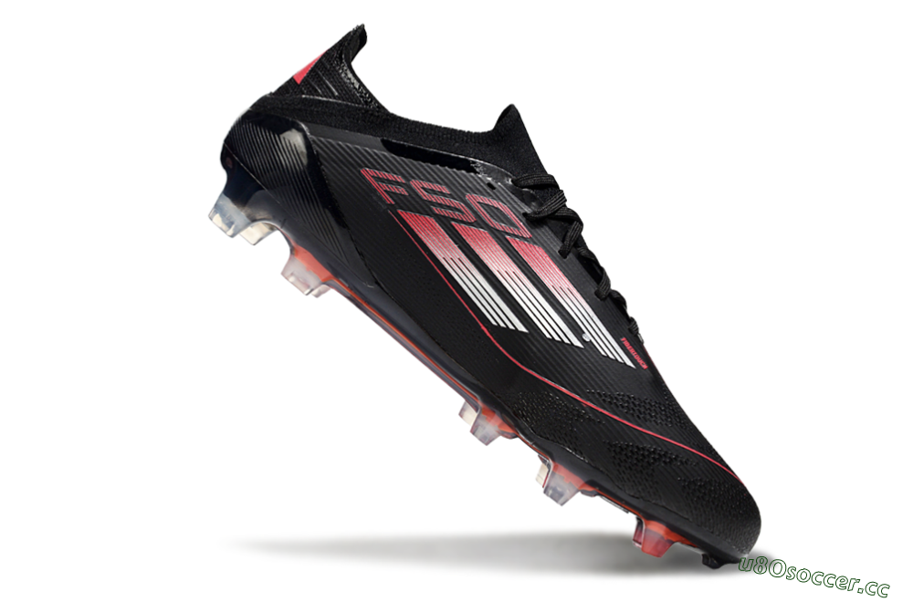 Men's Adidas F50 Elite FG Firm Ground Low-Tops Football Boots - Black/Silver/Red 4