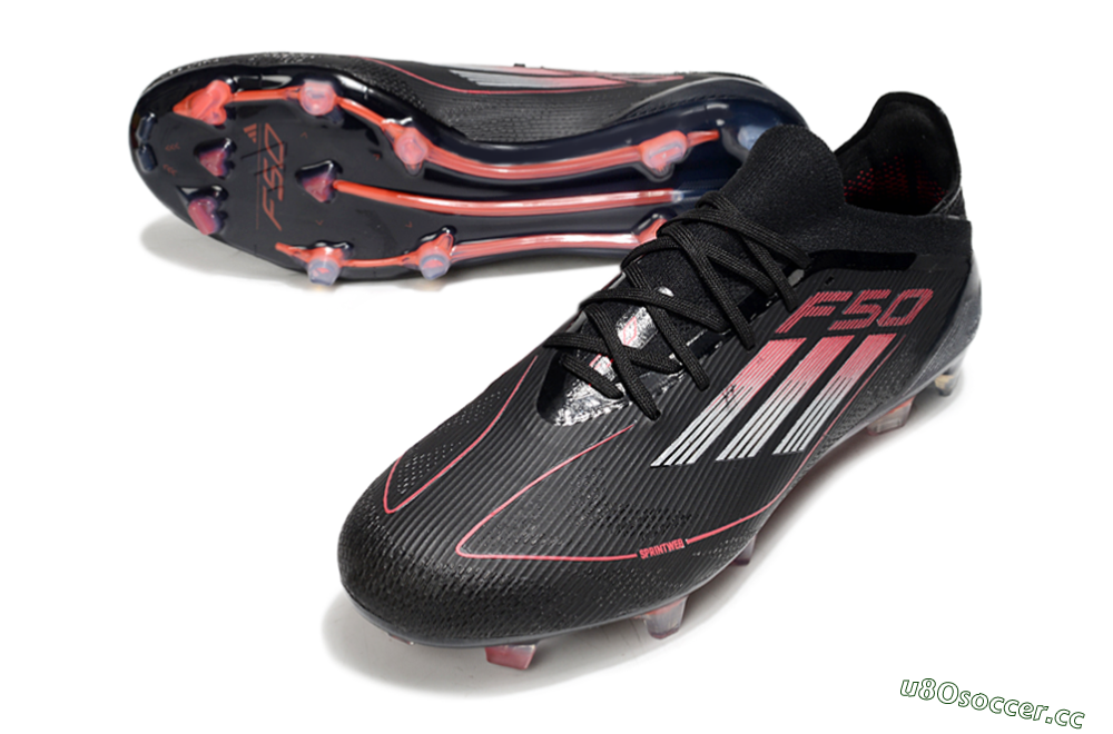 Men's Adidas F50 Elite FG Firm Ground Low-Tops Football Boots - Black/Silver/Red 3