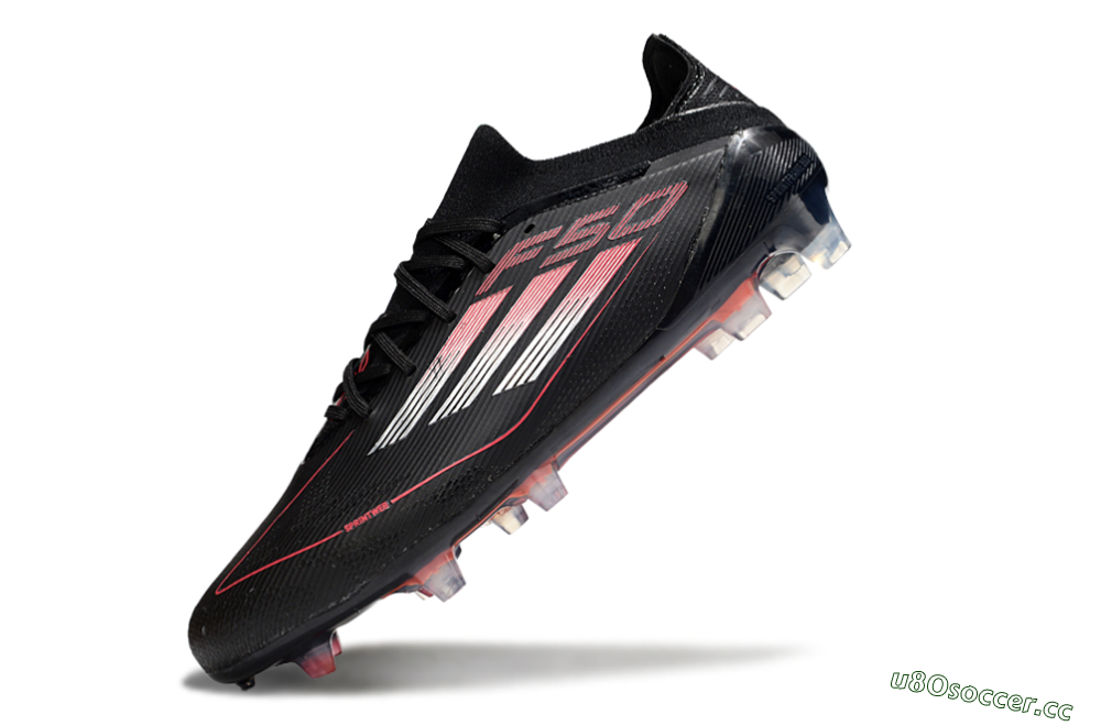 Men's Adidas F50 Elite FG Firm Ground Low-Tops Football Boots - Black/Silver/Red 5