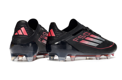Men's Adidas F50 Elite FG Firm Ground Low-Tops Football Boots - Black/Silver/Red