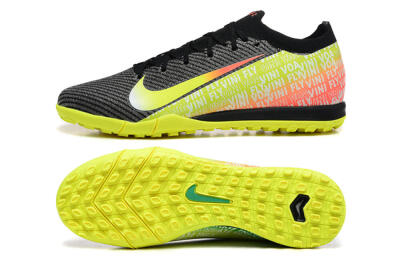 Men's Nike Air Zoom Mercurial Vapor 16 Elite TF Artificial Turf Low-Tops Football Shoes - Black/Yellow/Red
