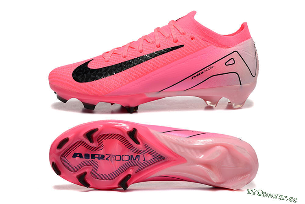Men's Nike Air Zoom Mercurial Vapor 16 Elite FG Firm Ground Low-Tops Football Boots - Pink/Black 1