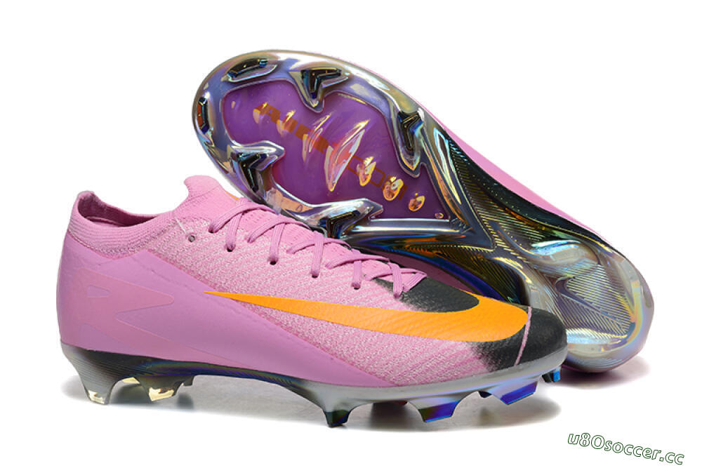 Men's Nike Air Zoom Mercurial Vapor 16 Elite FG Firm Ground Low-Tops Football Boots - Pink/Yellow/Black 2