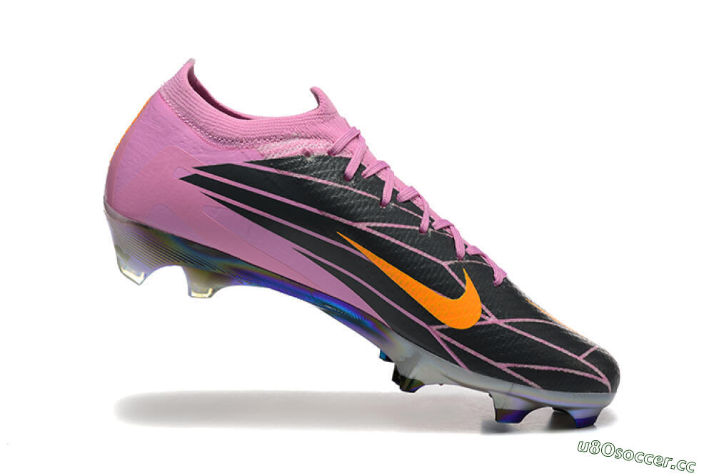 Men's Nike Air Zoom Mercurial Vapor 16 Elite FG Firm Ground Low-Tops Football Boots - Pink/Yellow/Black 7