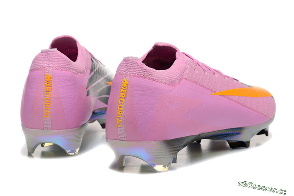 Men's Nike Air Zoom Mercurial Vapor 16 Elite FG Firm Ground Low-Tops Football Boots - Pink/Yellow/Black 9