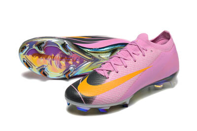 Men's Nike Air Zoom Mercurial Vapor 16 Elite FG Firm Ground Low-Tops Football Boots - Pink/Yellow/Black