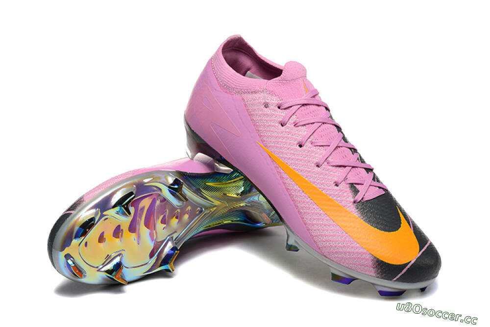 Men's Nike Air Zoom Mercurial Vapor 16 Elite FG Firm Ground Low-Tops Football Boots - Pink/Yellow/Black 4