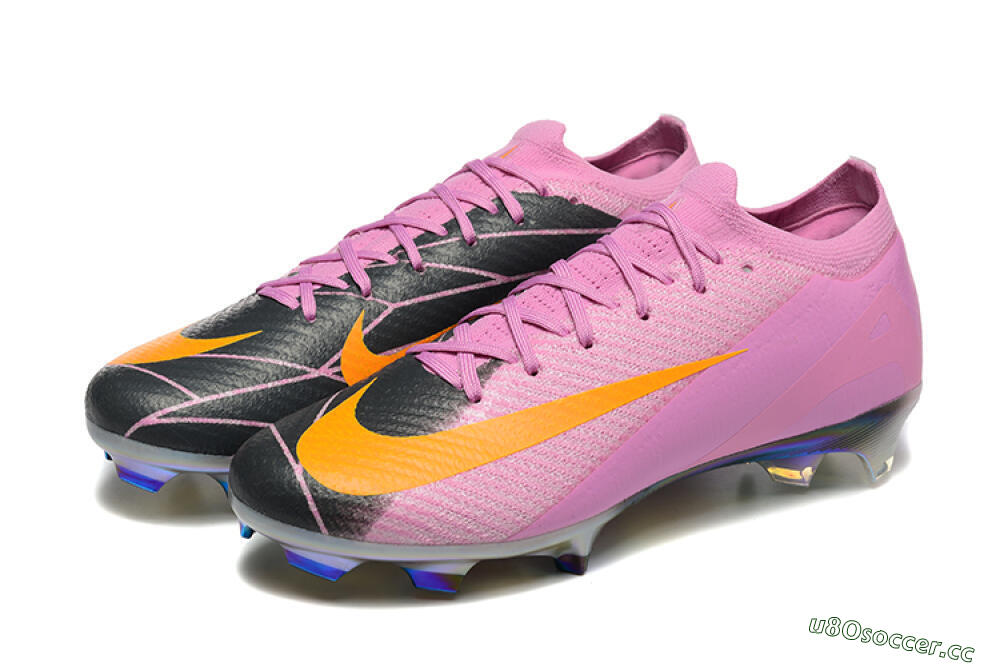 Men's Nike Air Zoom Mercurial Vapor 16 Elite FG Firm Ground Low-Tops Football Boots - Pink/Yellow/Black 5