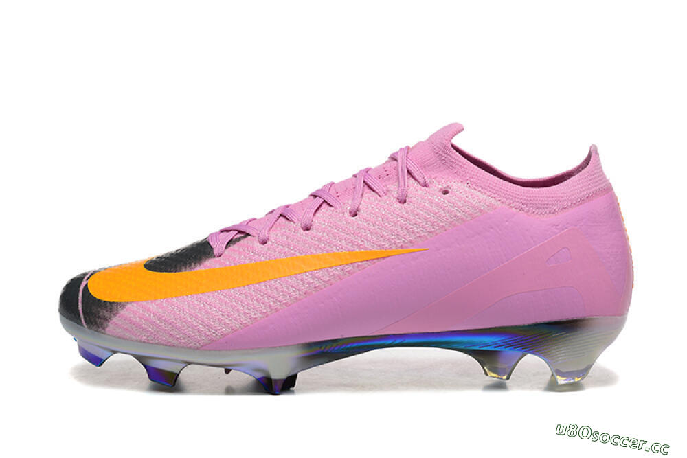 Men's Nike Air Zoom Mercurial Vapor 16 Elite FG Firm Ground Low-Tops Football Boots - Pink/Yellow/Black 0