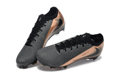 Men's Nike Air Zoom Mercurial Vapor 16 Elite FG Firm Ground Low-Tops Football Boots - Grey/Black/Gold