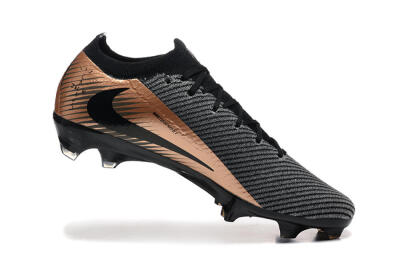 Men's Nike Air Zoom Mercurial Vapor 16 Elite FG Firm Ground Low-Tops Football Boots - Grey/Black/Gold
