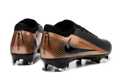 Men's Nike Air Zoom Mercurial Vapor 16 Elite FG Firm Ground Low-Tops Football Boots - Grey/Black/Gold