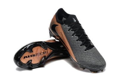 Men's Nike Air Zoom Mercurial Vapor 16 Elite FG Firm Ground Low-Tops Football Boots - Grey/Black/Gold