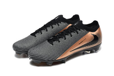 Men's Nike Air Zoom Mercurial Vapor 16 Elite FG Firm Ground Low-Tops Football Boots - Grey/Black/Gold