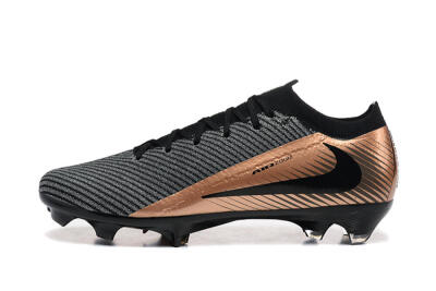 Men's Nike Air Zoom Mercurial Vapor 16 Elite FG Firm Ground Low-Tops Football Boots - Grey/Black/Gold