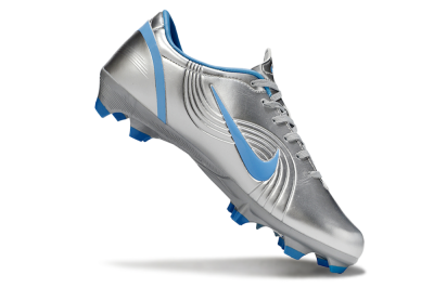 Men's Nike Mercurial Vapor 1 Elite FG Firm Ground Low-Tops Football Boots - Silver/Blue