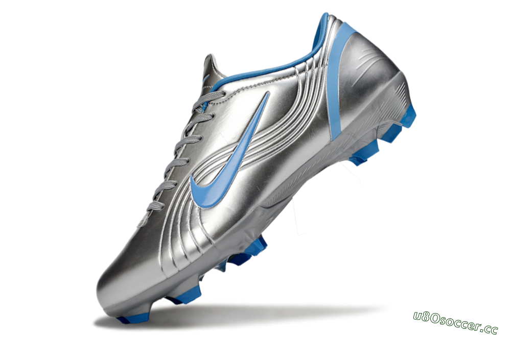 Men's Nike Mercurial Vapor 1 Elite FG Firm Ground Low-Tops Football Boots - Silver/Blue 5