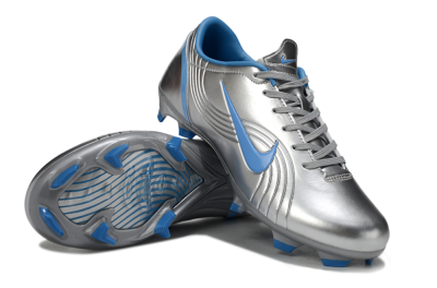 Men's Nike Mercurial Vapor 1 Elite FG Firm Ground Low-Tops Football Boots - Silver/Blue