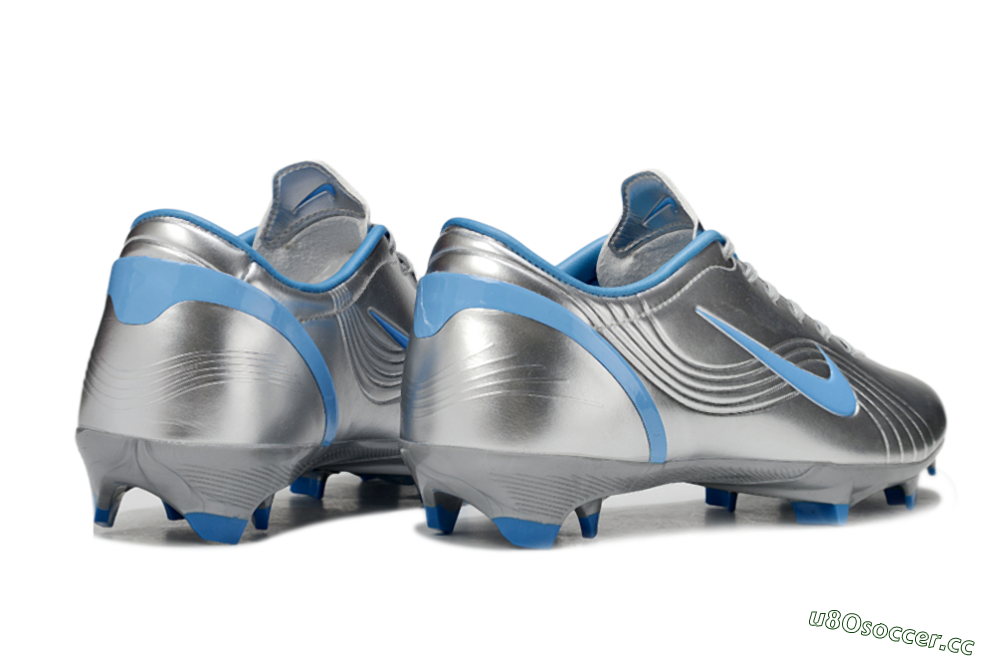 Men's Nike Mercurial Vapor 1 Elite FG Firm Ground Low-Tops Football Boots - Silver/Blue 6