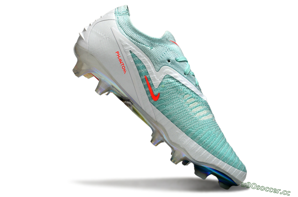 Men's Nike Phantom 6 Low Elite FG Firm Ground Low-Tops Football Boots - Jade/White/Red 4