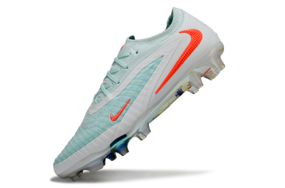 Men's Nike Phantom 6 Low Elite FG Firm Ground Low-Tops Football Boots - Jade/White/Red