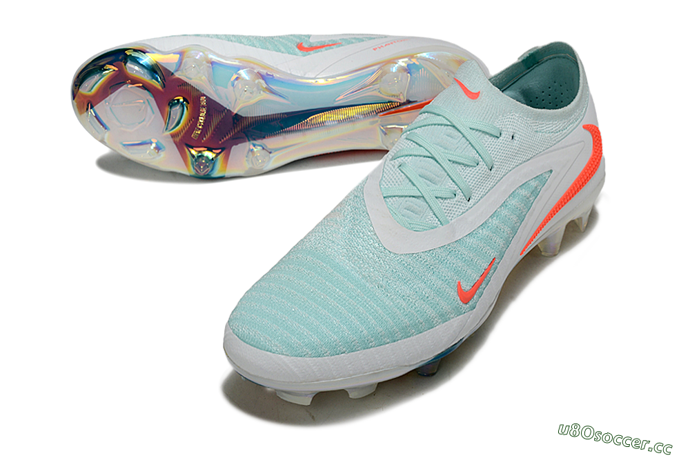 Men's Nike Phantom 6 Low Elite FG Firm Ground Low-Tops Football Boots - Jade/White/Red 3
