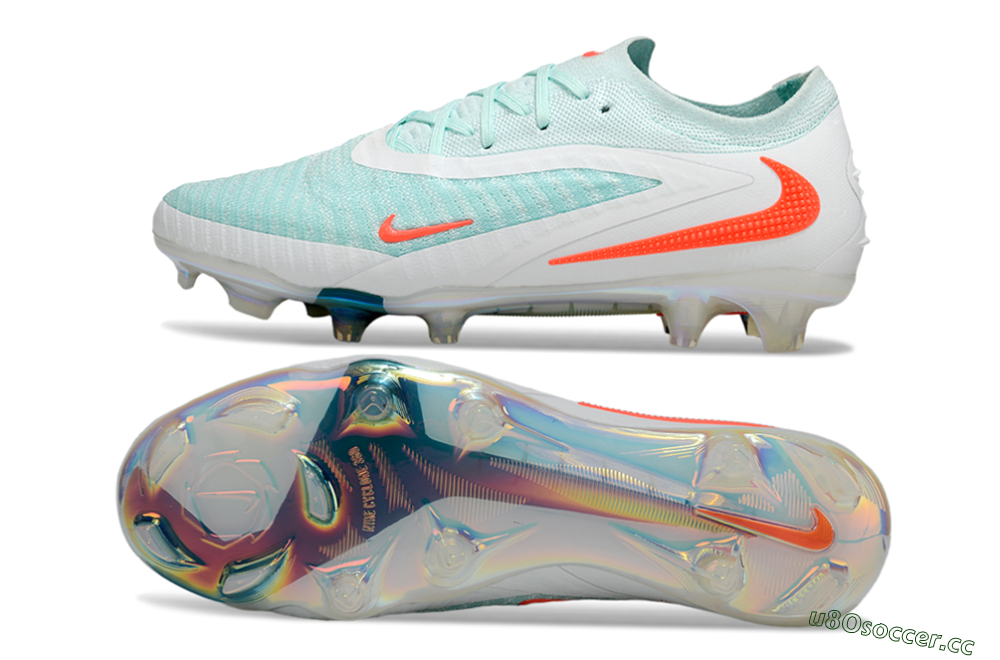 Men's Nike Phantom 6 Low Elite FG Firm Ground Low-Tops Football Boots - Jade/White/Red 1