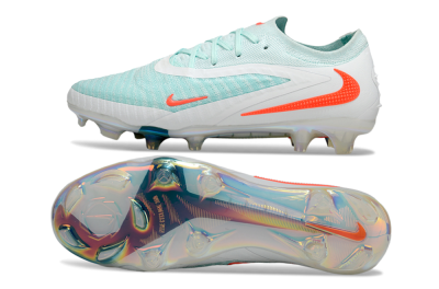 Men's Nike Phantom 6 Low Elite FG Firm Ground Low-Tops Football Boots - Jade/White/Red