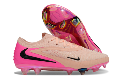 Men's Nike Phantom 6 Low Elite FG Firm Ground Low-Tops Football Boots - Pink/Black/Gold