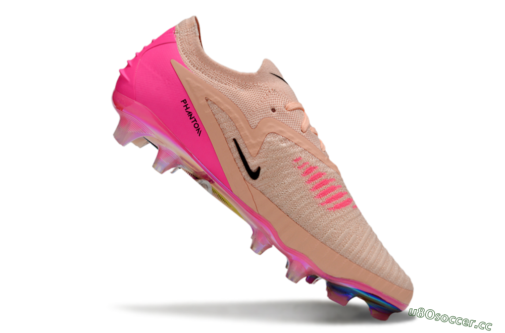 Men's Nike Phantom 6 Low Elite FG Firm Ground Low-Tops Football Boots - Pink/Black/Gold 4