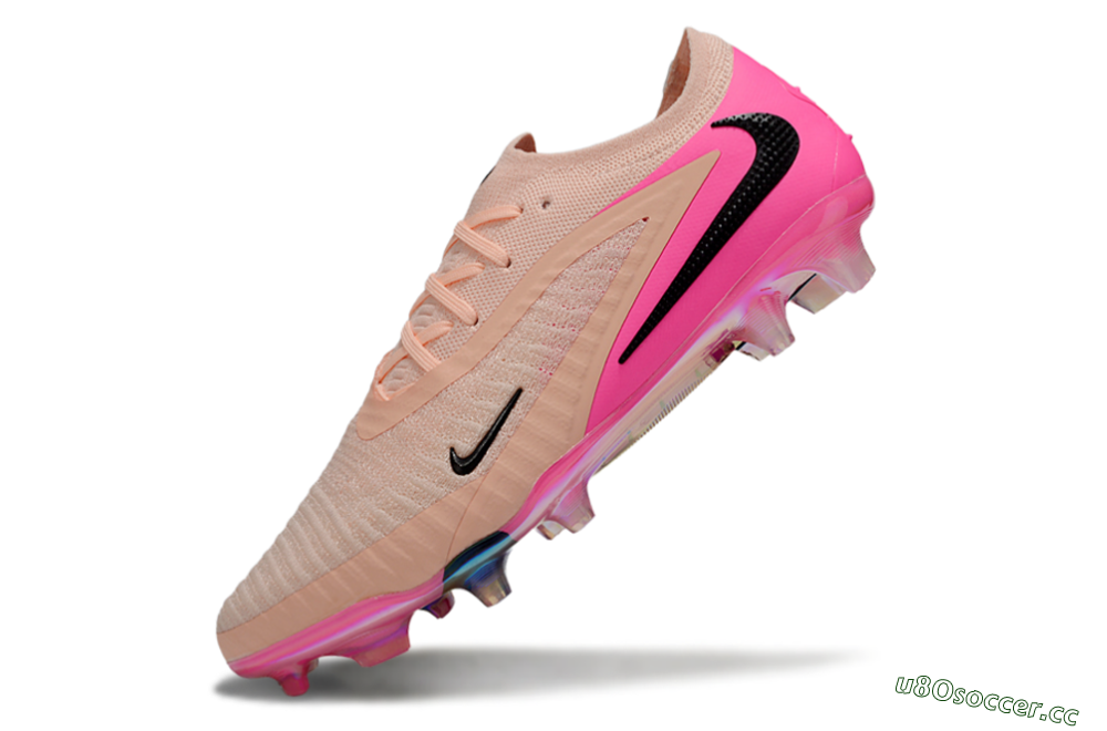 Men's Nike Phantom 6 Low Elite FG Firm Ground Low-Tops Football Boots - Pink/Black/Gold 5
