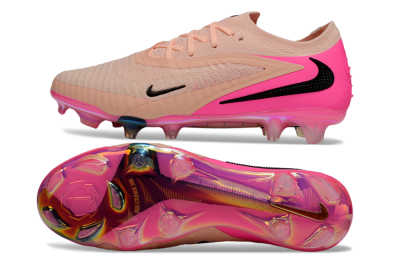 Men's Nike Phantom 6 Low Elite FG Firm Ground Low-Tops Football Boots - Pink/Black/Gold