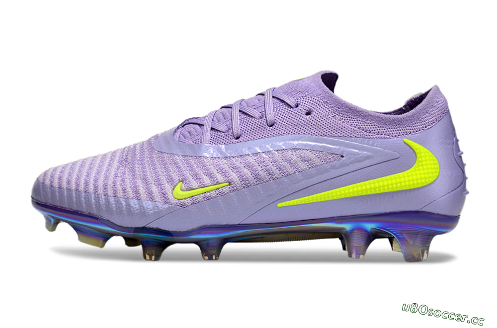 Men's Nike Phantom 6 Low Elite FG Firm Ground Low-Tops Football Boots - Purple/Yellow/Gold 0