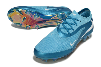Men's Nike Phantom 6 Low Elite FG Firm Ground Low-Tops Football Boots - Jade/White/Gold