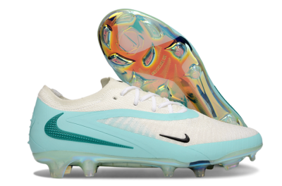 Men's Nike Phantom 6 Low Elite FG Firm Ground Low-Tops Football Boots - Beige/Jade/Gold
