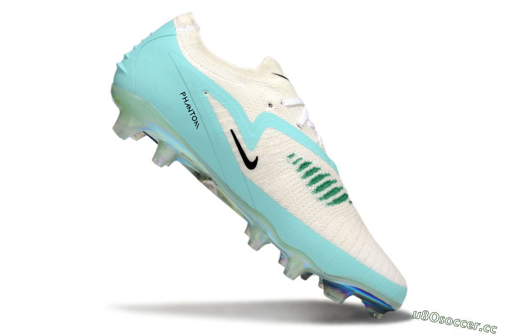 Men's Nike Phantom 6 Low Elite FG Firm Ground Low-Tops Football Boots - Beige/Jade/Gold 4