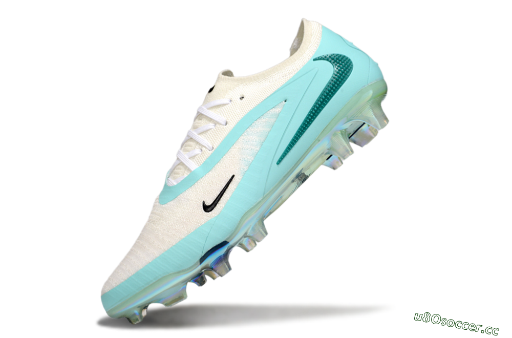 Men's Nike Phantom 6 Low Elite FG Firm Ground Low-Tops Football Boots - Beige/Jade/Gold 5
