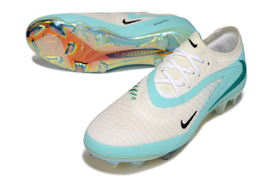 Men's Nike Phantom 6 Low Elite FG Firm Ground Low-Tops Football Boots - Beige/Jade/Gold