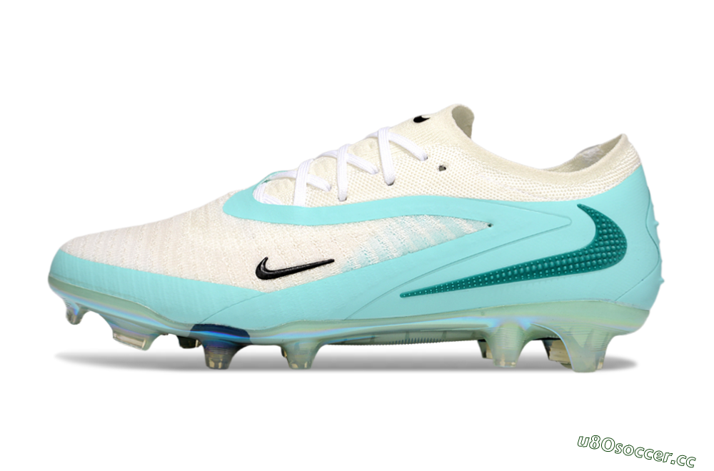 Men's Nike Phantom 6 Low Elite FG Firm Ground Low-Tops Football Boots - Beige/Jade/Gold 0