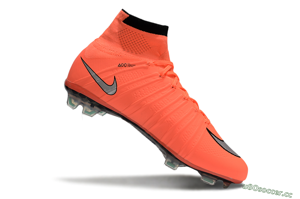 Men's Nike Mercurial Superfly 4 Elite FG Firm Ground High-Tops Football Boots - Red/Silver/Black 4