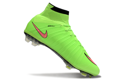 Men's Nike Mercurial Superfly 4 Elite FG Firm Ground High-Tops Football Boots - Yellow/Black/Pink