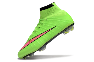 Men's Nike Mercurial Superfly 4 Elite FG Firm Ground High-Tops Football Boots - Yellow/Black/Pink