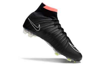Men's Nike Mercurial Superfly 4 Elite FG Firm Ground High-Tops Football Boots - Black/Pink/White