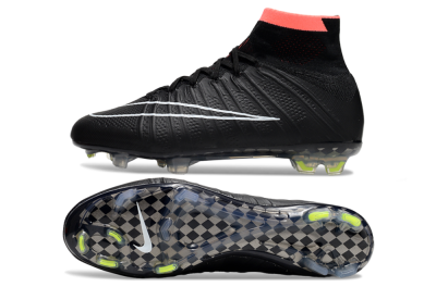 Men's Nike Mercurial Superfly 4 Elite FG Firm Ground High-Tops Football Boots - Black/Pink/White