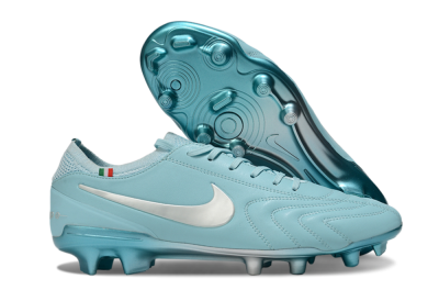 Men's Nike Tiempo Legend 10 Elite FG Firm Ground Low-Tops Football Boots - Jade/Silver