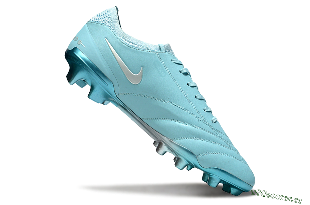 Men's Nike Tiempo Legend 10 Elite FG Firm Ground Low-Tops Football Boots - Jade/Silver 4