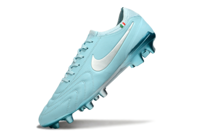 Men's Nike Tiempo Legend 10 Elite FG Firm Ground Low-Tops Football Boots - Jade/Silver
