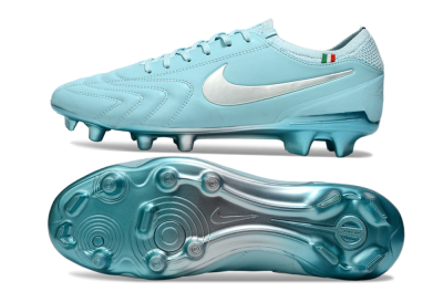 Men's Nike Tiempo Legend 10 Elite FG Firm Ground Low-Tops Football Boots - Jade/Silver