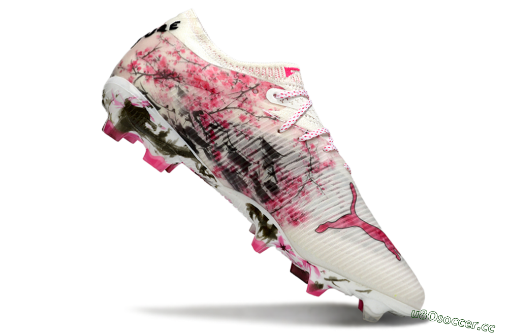 Men's Puma Future 8 Ultimate FG Firm Ground Low-Tops Football Boots - Beige/Pink/Brown 4